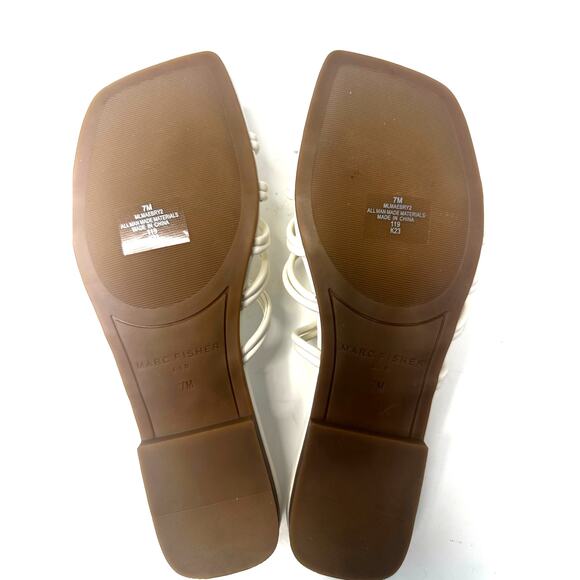 Marc Fisher Maebry 2 knotted slide Women Size 7 M NWT Ivory - Picture 2 of 4